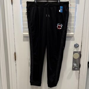 Stylish Black Joggers with Embroidered Logo